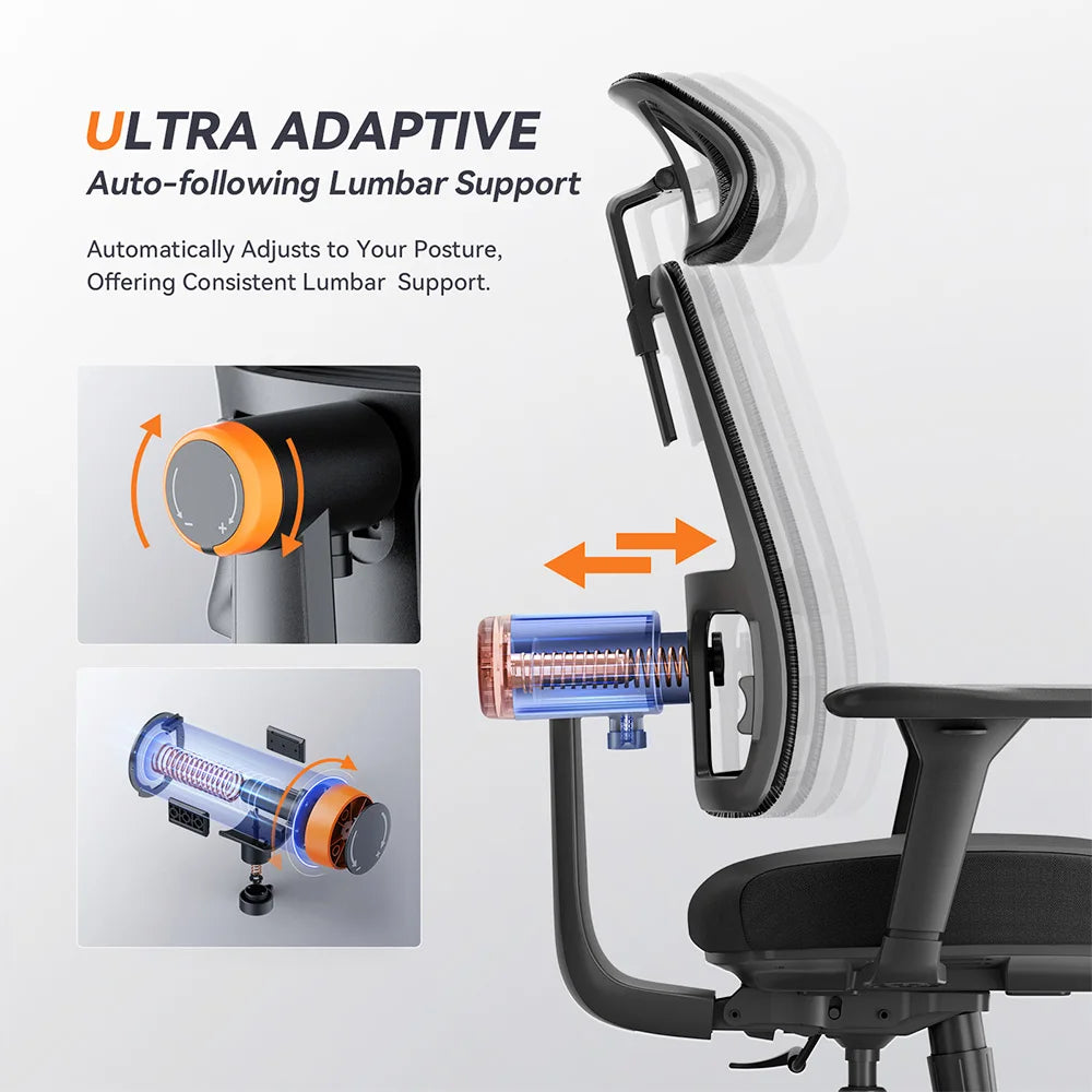 Chaise Ergonomique Pro – Soutien Lombaire & Confort Optimal
