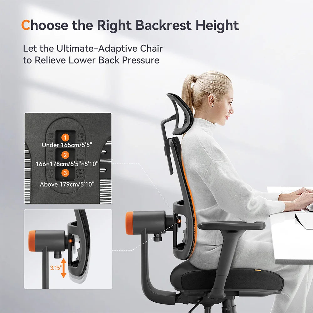 Chaise Ergonomique Pro – Soutien Lombaire & Confort Optimal
