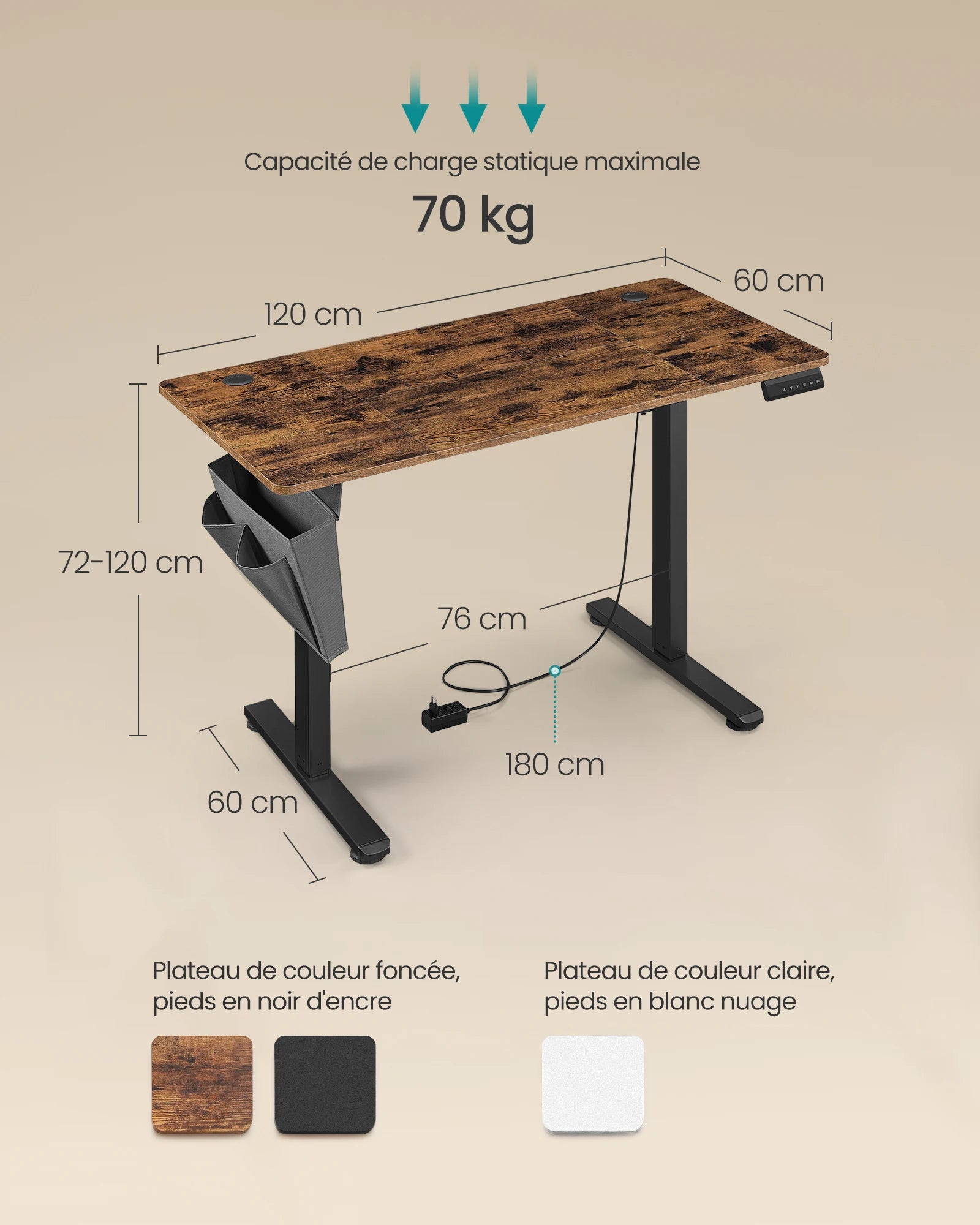 Bureau Électrique Réglable en Hauteur
