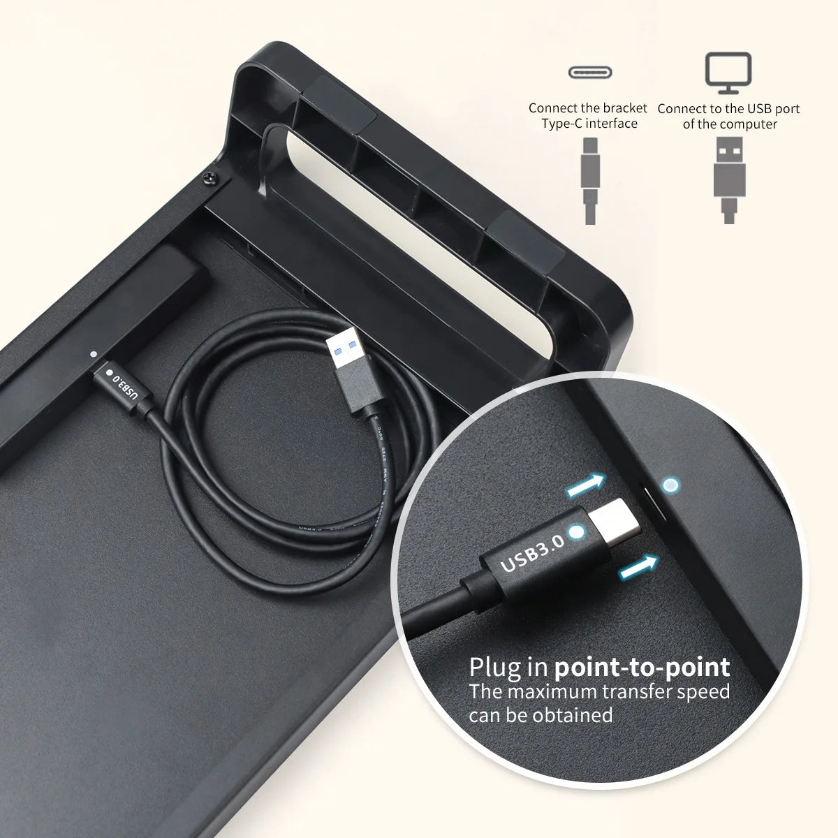 Support Écran / Ordinateur avec ou sans HUB USB 3.0