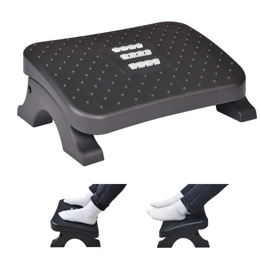 Repose-Pieds de Bureau avec Rouleaux Massant – Stable, Réglable et Confort au Quotidien