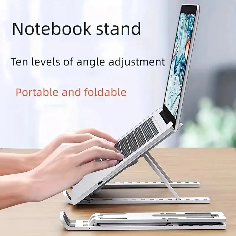 Support PC Portable Pliable et Réglable – Léger, Ergonomique, Compatible MacBook & PC