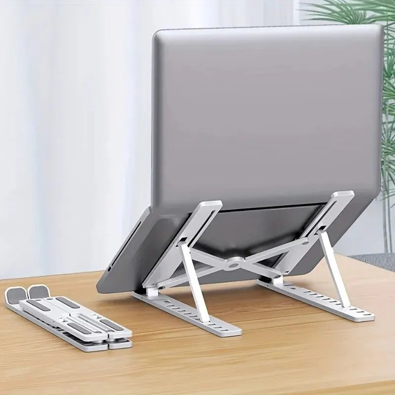Support PC Portable Pliable et Réglable – Léger, Ergonomique, Compatible MacBook & PC