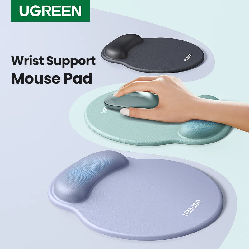Tapis de Souris Ergonomique UGREEN avec Repose Poignet – Mousse à Mémoire de Forme & Surface Antidérapante