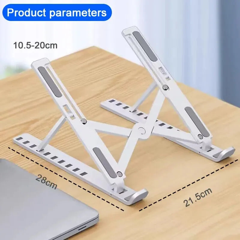 Support PC Portable Pliable et Réglable – Léger, Ergonomique, Compatible MacBook & PC